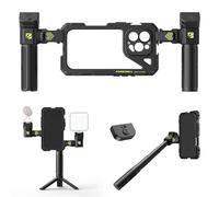Freewell Genius Rig Cage for iPhone 16 Pro - Tool-Free Installation, Multifunctional Tripod and Monopod Handles, Bluetooth Remote