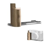 Freewell Premium Wooden L Bracket Handheld Grip with Quick Release Plate - Arca Compatible for Fuji X100VI (Silver)