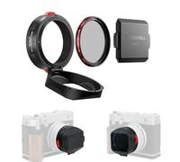 Freewell the Real Lens Hood - Hybrid CPL/Mist Filter, Flipable, Touchless Filter Operation for Fuji GFX100RF (Black)