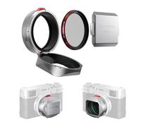 Freewell the Real Lens Hood - Hybrid CPL/Mist Filter, Flipable, Touchless Filter Operation for Fuji X100VI, X100V, X100 Series (Silver)