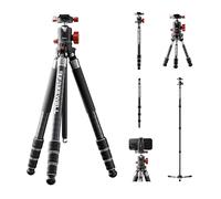 The Real Multi-Tripod 5-in-1- Carbon Fiber Design for Cameras & Smartphones, Tripod, Monopod, Trekking Pole, Desktop Mode - Up to 20kg payload