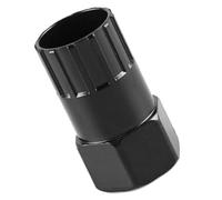 Freewheel Cassette Removal Tool,Black Steel Bike Cassette Freewheel Removal Tool,Maintenance for Mountain Road Bicycle Hub Disassembly,Sturdy and Durable Wide Compatibility 19mm Hollow Bore Design