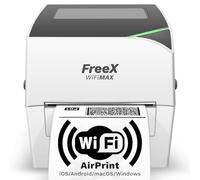 FreeX WiFiMAX Thermal Printer | Wireless Wi-Fi AirPrint 4x6 Shipping Labels Printer | Compatible with iPhone iOS, MacOS, Android, Windows and Zebra, Brother, Dymo Labelwriter 4XL, Rollo, Munbyn Labels