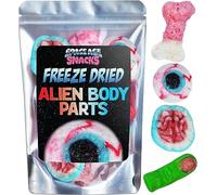 Freeze Dried Alien Body Parts - Premium Freeze Dried Candy with Alien Brains, Eyeballs, Fingers, and Bones (4 Ounces)
