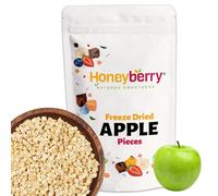 Freeze Dried Apple Pieces 100g - Dehydrated Apple Crunch Bits - Unsweetened Fruit Chunks Perfect as a Snack, Sprinkles or Emergency Food - Vegan Friendly and Gluten Free Snack Bites for Kids
