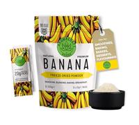 Freeze Dried Banana Powder | 200g | Perfect for Smoothies, Baking, Desserts, and Breakfast | Convenient Single Serve 20g Sachets | 100% Natural | No Added Sugar | Vegan | Gluten-Free | Aromacraft