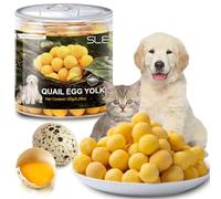 Freeze Dried Cat and Dog Treats Quail Egg Yolk 150g, Healthy Tasty Snacks for Cats Dogs Training, Natural Freeze-Dried Limited Ingredient Egg Yolk,Wholesome and Delicious Snacks for Pets