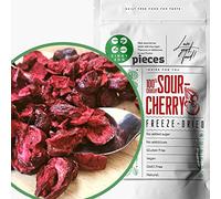 Freeze Dried Cherry Pieces Slices | 100% Natural Dried Cherries for Baking, Cooking, Smoothies, Cake Decoration | Pure Freeze Dried Fruit | Fresh Dehydrated Frozen Cherries to Fruit Pieces | ZingyZoo