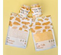 Freeze-Dried Dog and Cat Treats Box - 4 Pack Healthy Dog Treats for Single Ingredient Snack, Perfect Match for Cat Food and Dogs Food, Including 2 Chicken Egg Yolks, Chicken Power, Egg Yolk Power