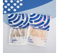 Freeze-Dried Dog and Cat Treats Bundle - 2 Pack Healthy Dog Treats for Single Ingredient Snack, Perfect Match for Cat Food and Dogs Food, Including Capelin and Cod