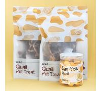 Freeze-Dried Dog and Cat Treats Bundle - 3 Pack Healthy Dog Treats for Single Ingredient Snack, Perfect Match for Cat Food and Dogs Food, Including Quail Snacks and Quail Egg Yolks