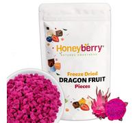 Freeze Dried Dragon Fruit Pieces 500g - Red Pitaya Chunks Premium Superfood - Natural Tropical Snack for Smoothies, Baking & Cocktail Garnish - No Added Sugar Vegan