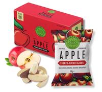 Freeze Dried Fruit Apple Slices | 100% Natural No Added Sugar | Crunchy Apple Crisps for Baking Smoothies Trail Mix | Gluten-Free Vegan Fruit Snack | 14g x 6 Pack | Aromacraft