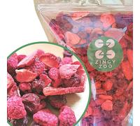 Freeze Dried Fruit Red Mix | XL Pure Mix of Freeze Dried Strawberries, Freeze Dried Raspberries and Sour Cherry | Snacking Dried Fruit Trail Mix Forest Berries | Raw Natural No Added Sugar ZingyZoo