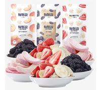 Freeze-Dried fruits, Dried white peach mango，strawberries bananas，ready to eat mixed fruits and vegetables crispy,nutritious fruit slices，Vegan, fruit snacks gift pack (honey peach,3bag)
