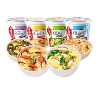 Freeze dried instant vegetable soup,Healthy breakfast,Instant Meals & Sides,Brewed soup,Japanese miso soup,Sour spicy tomato soup,fresh soup gift (Mixed taste,12 cans)
