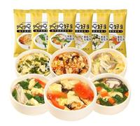 Freeze dried instant vegetable soup,healthy breakfast,Soups,Stews & Chillies,brewed instant soup,sour and spicy tomato soup,fresh soup,soup gift (Mix 5 flavors,5 packs)