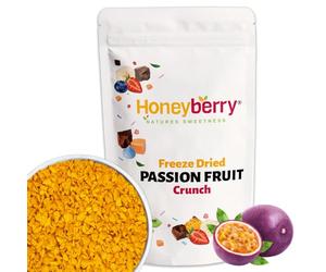 Freeze Dried Passion Fruit Crunch 250g - Perfect for Baking, Cake Decorations, Smoothie, Yogurt, Muesli, Cereal, Porridge, Ice Cream Toppers - Freeze Dried Passionfruit Crispy Pieces