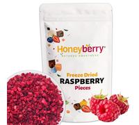 Freeze Dried Raspberry Pieces 250g - Premium Freeze-Dried Fruit Bits - 100% Natural, No Added Sugar or Preservatives Raw Dry Raspberry Grit for Baking, Cake Decorations, Yogurt, Porridge Oat, Smoothie