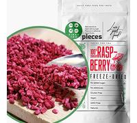 Freeze Dried Raspberry Pieces | To-go 50g Pure Premium Dried Raspberries | Real Food Fruit Bits Instead of Raspberry Flavouring or Frozen Berry Powder | Raw Vegan Freeze Dried Raspberry Crumb ZingyZoo