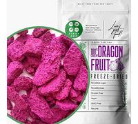 Freeze Dried Red Dragon Fruit | To-go 50g Natural Raw Unsweetened Pink Pitaya Pieces | Freeze Dried Fruit Red Pitahaya | Make Smoothie Powder or Snacking | Pink Food Colouring Fruits Berries ZingyZoo