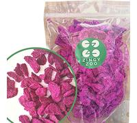 Freeze Dried Red Dragon Fruit | XXL 500g Natural Raw Unsweetened Pink Pitaya Pieces | Freeze Dried Fruit Red Pitahaya | Make Smoothie Powder or Snacking | Pink Food Colouring Fruits Berries ZingyZoo