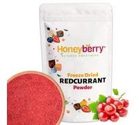 Freeze Dried Redcurrant Powder 100g - Natural and Pure Ground Redcurrants - Superfood Powder for Baking, Cake Decorations, Smoothies, Cocktails - Dehydrated Freeze Dried Fruit in Powdered Form