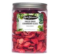 Freeze Dried Strawberries | 100% Natural & Edible | 200+ Slices | For Baking, Garnishing, Cakes, Desserts, Cocktails | Dry Strawberry Pieces | 60Grams, 2.11 Oz | Drink Botanicals Ireland | PET Jar