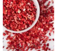 Freeze Dried Strawberry Pieces 200g - Freeze-Dried Strawberries Crumbs Bits Nibs Fruit Sprinkles Small Piece Dry Bulk 100% Natural Raw for Baking Breakfast Porridge Smoothies Cake Decoration Yogurt