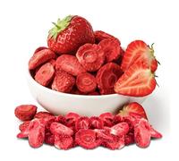 Freeze Dried Strawberry Slices 500g - Freeze-Dried Sliced Strawberries Slice Fruit Chips Freezer Dry Bulk 100% Natural Unsweetened Raw for Baking Breakfast Porridge Smoothies Cake Decoration