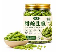 Freeze-Dried Sweet Pea Crisps, Green Pea Snack, Non-Fried, Crunchy 200g | Tender sweet peas gently freeze-dried for a crisp bite and naturally sweet flavour, ready to enjoy straight from the jar