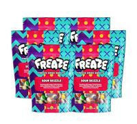 Freeze Dried Sweets Retro Candy, Crunchy Fruit-Candy, Tangy Fruity Snacks, Vegetarians, Vegan and Halal Treats, Gluten Free Sour l Fruity Rainbow (Pack 6, Big Pouch (100gram))