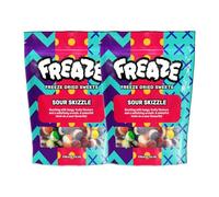 Freeze Dried Sweets Retro Candy, Crunchy Fruit-Candy, Tangy Fruity Snacks, Vegetarians, Vegan and Halal Treats, Gluten Free Sour l Fruity Rainbow (Pack 2, Big Pouch (100gram))