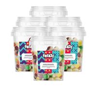 Freeze Dried Sweets Retro Candy, Crunchy Fruit-Candy, Tangy Fruity Snacks, Vegetarians, Vegan and Halal Treats, Gluten Free Sour l Fruity Rainbow (Pack 6, XL Tub (177gram))