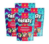 Freeze Dried Sweets Retro Candy, Crunchy Fruit-Candy, Tangy Fruity Snacks, Vegetarians, Vegan and Halal Treats, Gluten Free Sour l Fruity Rainbow (Pack 4, Big Pouch (100gram))