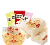 Freeze Dried Tremella Soup,Snow Pear White Fungus Soup,Dragon Fruit and Red Date Dessert,Instant Healthy Breakfast Congee,Convenient Fast Chinese Dim sum,Vegan,Snacks (Lotus-seeds,30bags)