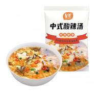 Freeze-dried vegetable soup,Hot and sour soup,Healthy nutrition breakfast,Fresh Mushrooms wakame,Instant Meals,Side dishes,Vegan,miso soup,Chinese snack gif (Hot and sour soup,24packs)