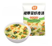 Freeze-dried vegetable soup,Hot and sour soup,Healthy nutrition breakfast,Fresh Mushrooms wakame,Instant Meals,Side dishes,Vegan,miso soup,Chinese snack gif (wakame,24packs)