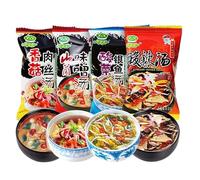Freeze-dried vegetable soup,Hot and sour soup,Sauerkraut soup,mushroom soup,brewed instant soup,healthy and nutritious breakfast,convenient side dishes,soup gifts (Mixed flavor,10 packs)