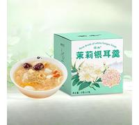 Freeze-dried white fungus Soup,Rose strawberry and osmanthus,Healthy nutritious breakfast porridge,vegan,instant convenient snacks,Delicious soup gift (Jasmine,1box)