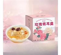 Freeze-dried white fungus Soup,Rose strawberry and osmanthus,Healthy nutritious breakfast porridge,vegan,instant convenient snacks,Delicious soup gift (Rose,2boxes)