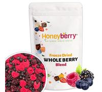 Freeze Dried Whole Berries 100g - Mixed Fruit Blend of BlackBerry, Blueberry & Raspberry - No Added Sugar - Crunchy, Healthy Snack for Breakfast, Baking, Yogurt & Kids Lunchbox - Vegan & 100% Natural