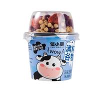 Freeze-dried Yellow Peach Strawberry Fruit cereal (180g*3/6can) Cereals Yogurt,Healthy Nutritious Breakfast,Dried Fruit,Convenient Meal Replacement,Delicious Snack Gifts (Dragon fruit flavor,6 cans)