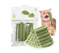 Freeze dry cat grass and treat indoor cats with grass stick teething | lift emotions for cleaning teeth, cat grass teeth, strengthen interaction and maintain energy all day long Edible cat chewing toy