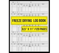 Freeze Drying Log Book: Track Over 500 Batches , Record Recipes, Maintenance, Costs & Results | 120 Pages, 8.5 x 11 Inches.