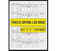 Freeze Drying Log Book: Track Up to 700 Batches , Record Recipes, Maintenance, Costs & Results | 150 Pages, 8.5 x 11 Inches.