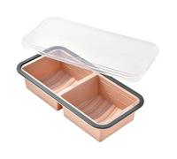 Freeze Preservation Silicone Ice Tray with Lid - Giant Large Mold for Food Storage & Baking Kitchen Use(Pink-2Grid)