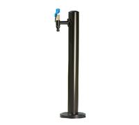Freeze-Proof Black Water Column with Locking Faucet - Stainless Steel Outdoor Spigot 60cm Floor Mount Water Tap for Gardens Patios and Outdoor Use
