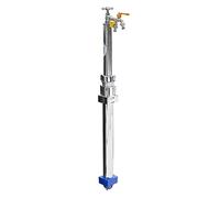 Freeze Proof Outdoor Faucet - 304 Stainless Steel Garden Water Column with Double Outlet - 39in Freestanding Fountain for Patios & Gardens - Weather Resistant Design