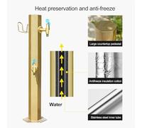 Freeze-Proof Outdoor Faucet - Vertical Garden Water Column Spigot with Long Hose Bib Stand, 98 x 10.5 cm - Ideal for Winter Use, Durable, Frost-Resistant Garden Accessory
